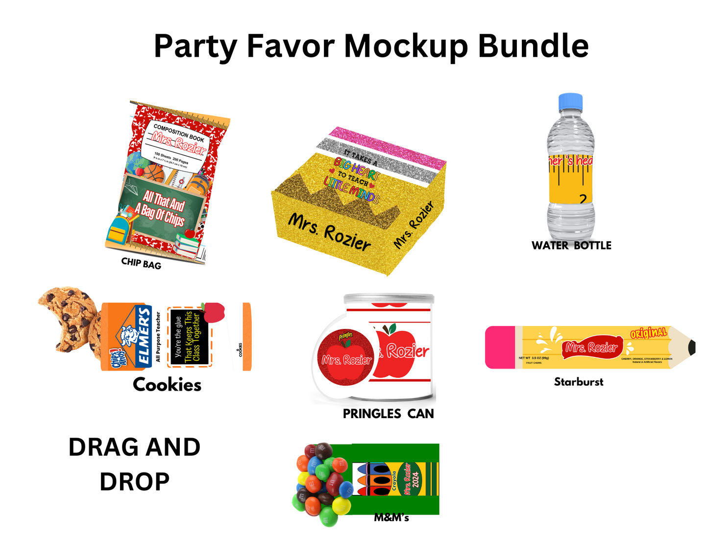 Back To School Party Favor Templates