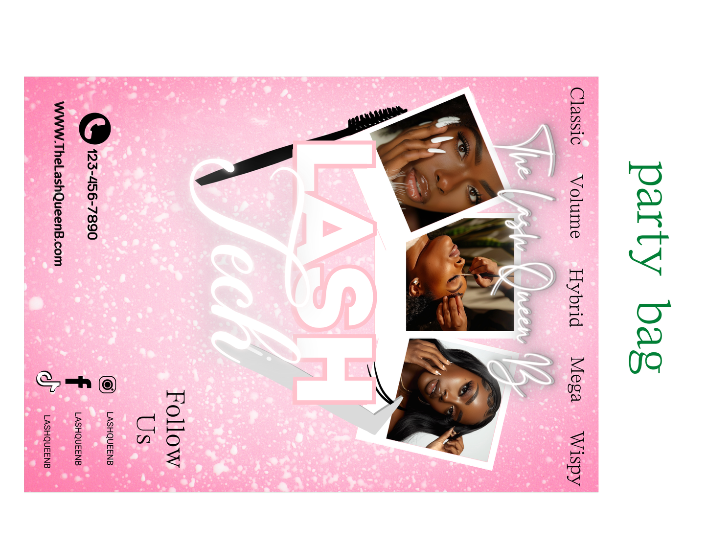 Lash Tech Party Favor Templates