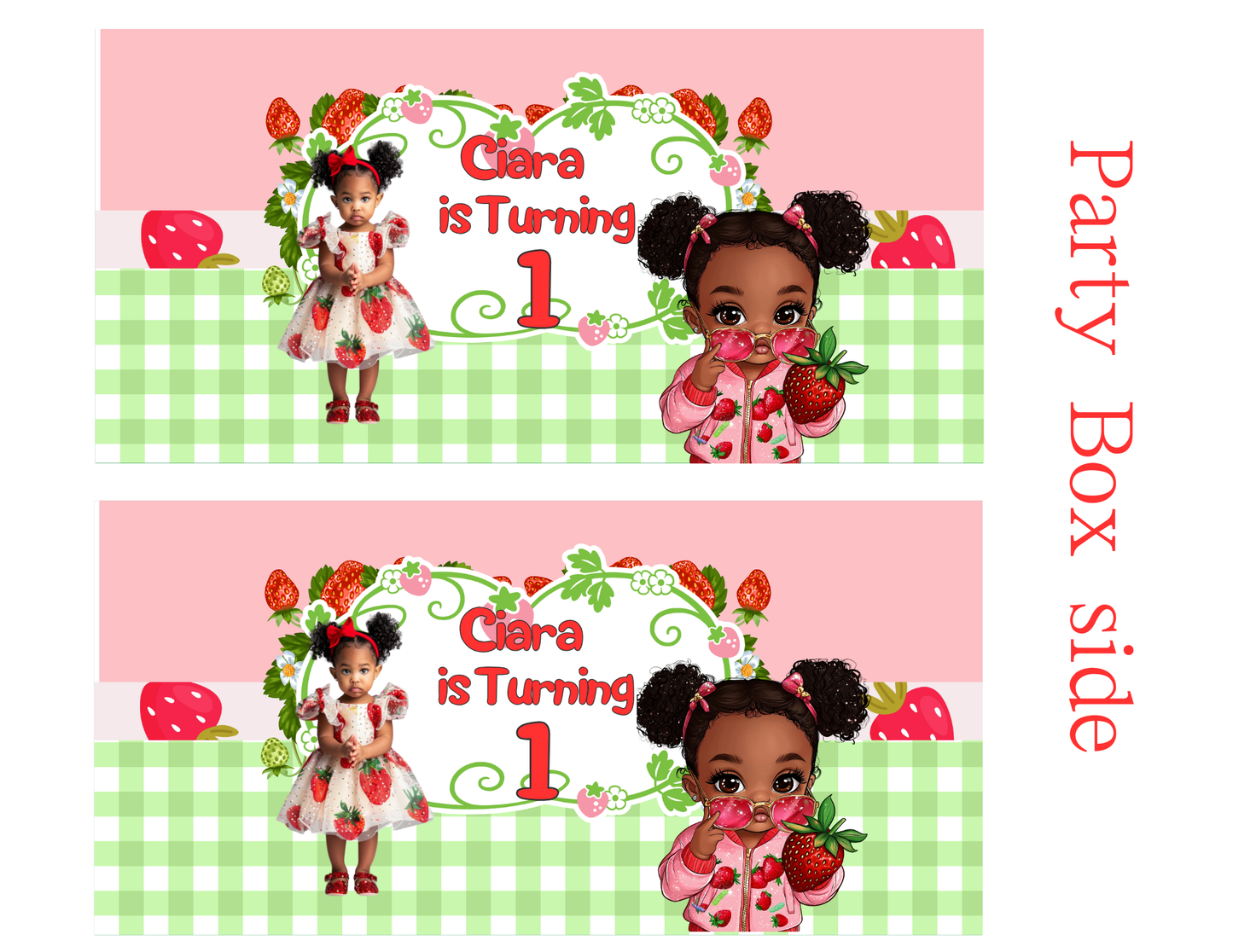 Strawberry Party Favor Templates