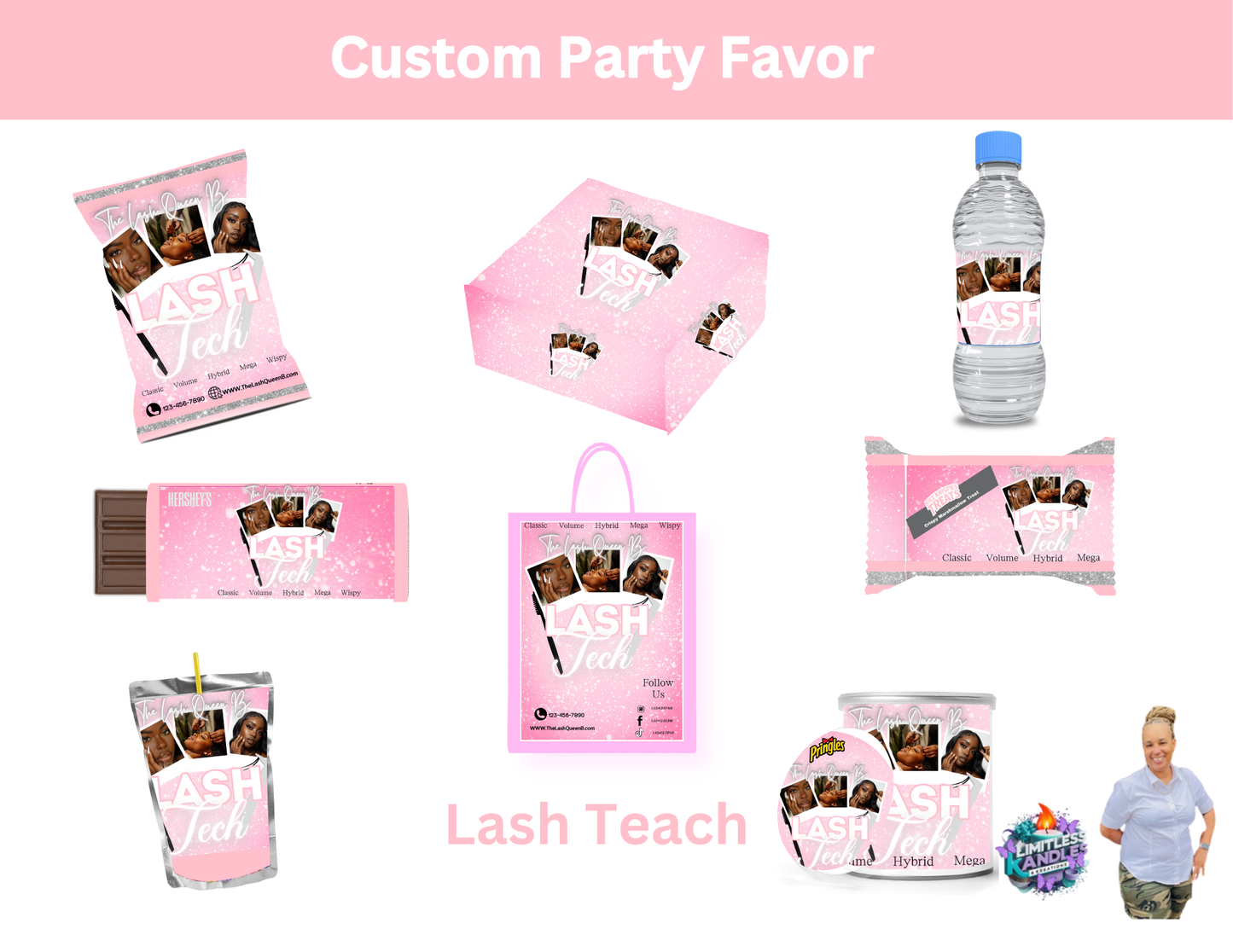 Lash Tech Party Favor Templates