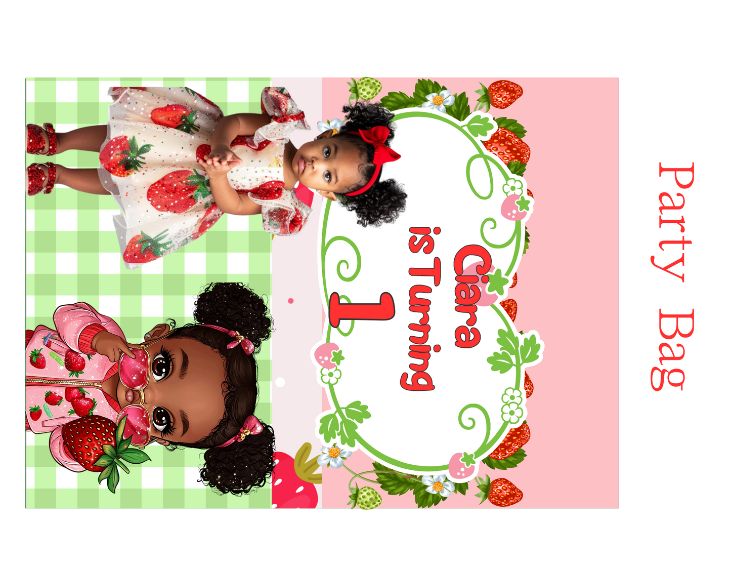 Strawberry Party Favor Templates