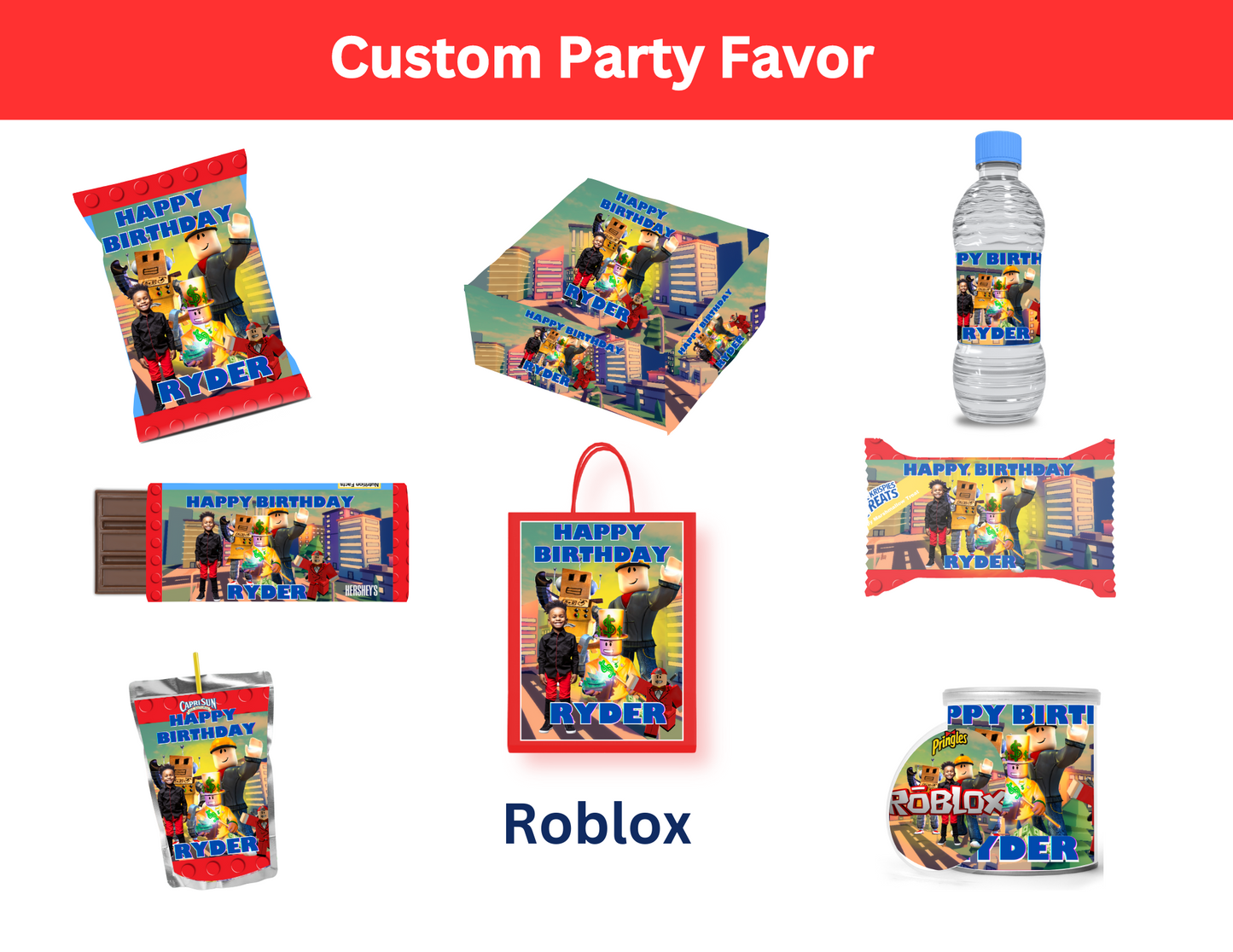 Roblox Party Favor Template