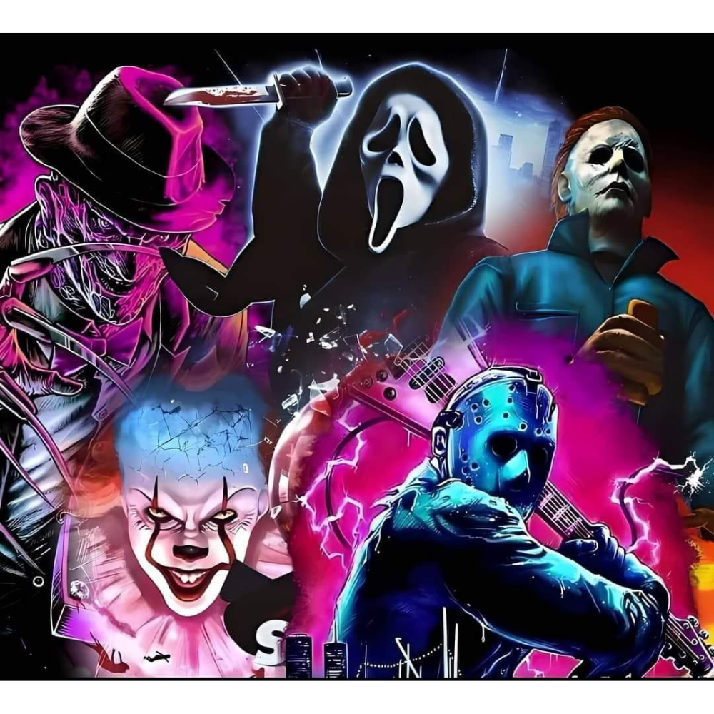 HALLOWEEN DUMP DESIGNS 3000DPI (Freddy, Jason, Myers, Scream, Chucky, It, Pinhead, and Pennywise)