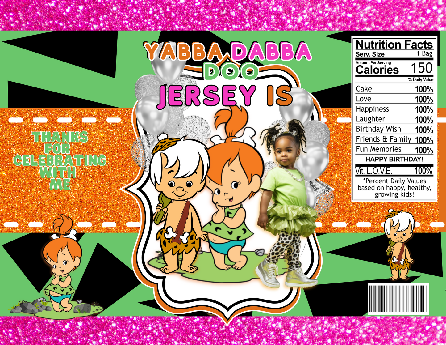 Flintstone Party Favor Templates