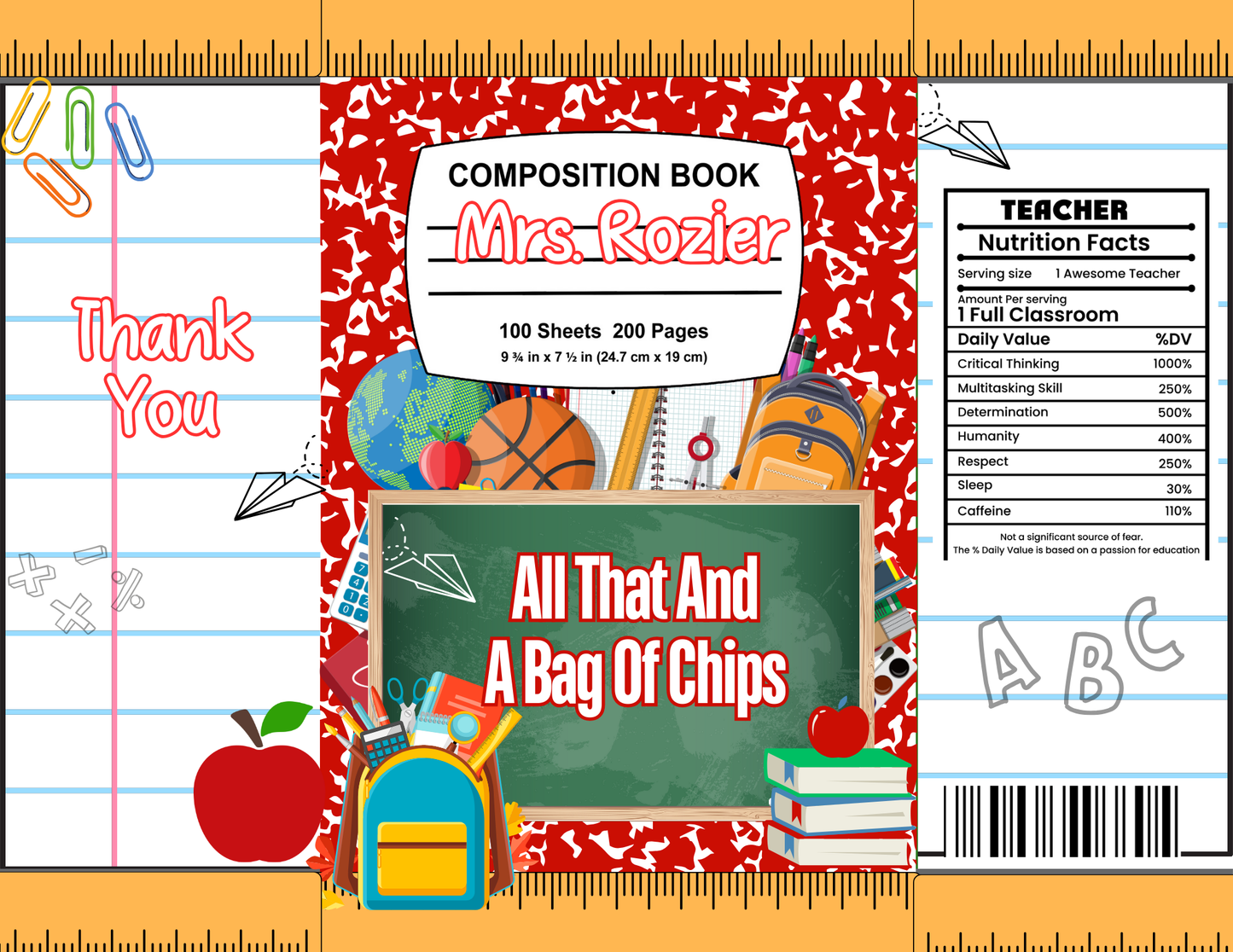 Back To School Party Favor Templates