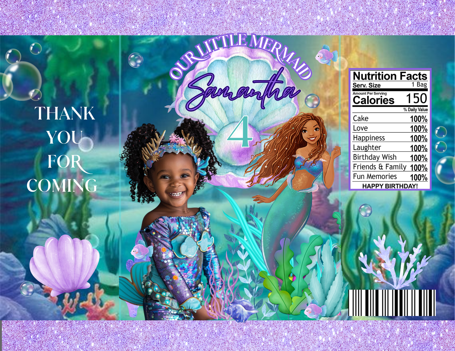 Mermaid Party Favor Templates