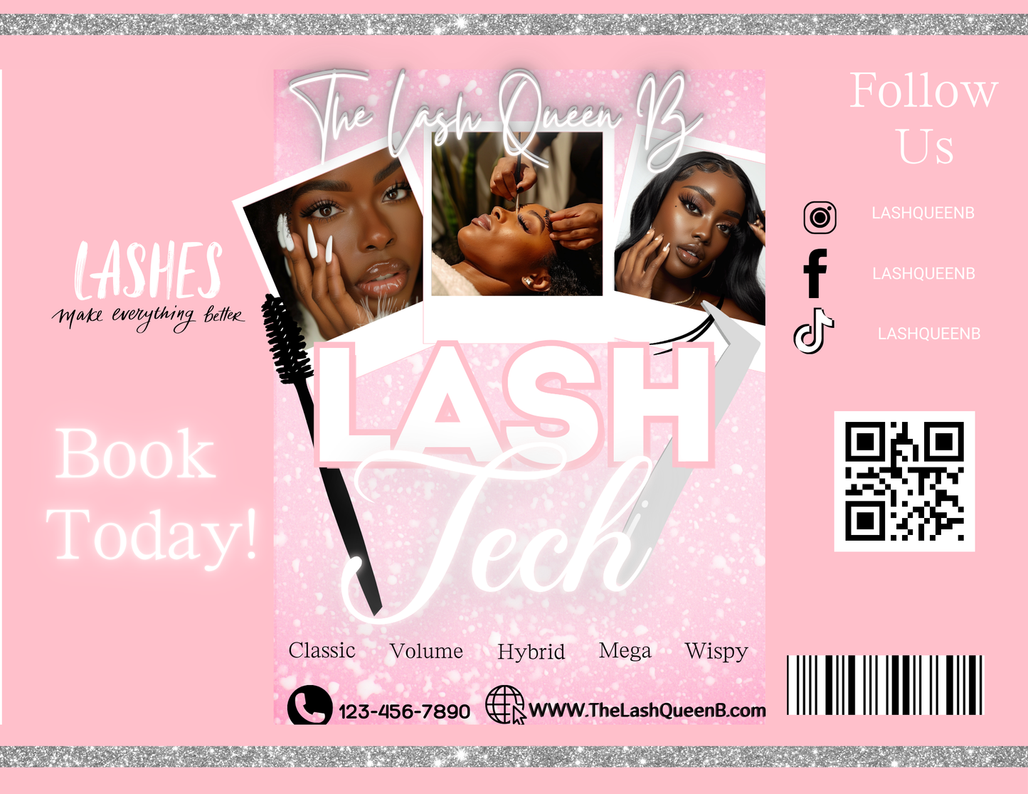 Lash Tech Party Favor Templates