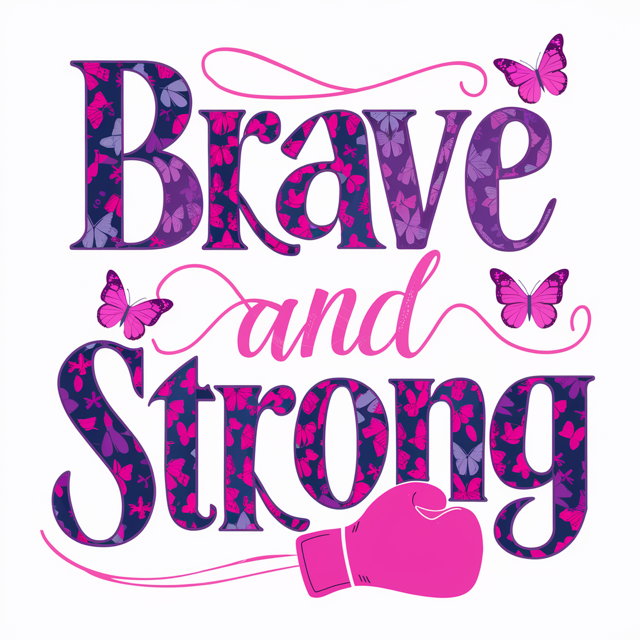 Brave and Strong October Awareness Designs