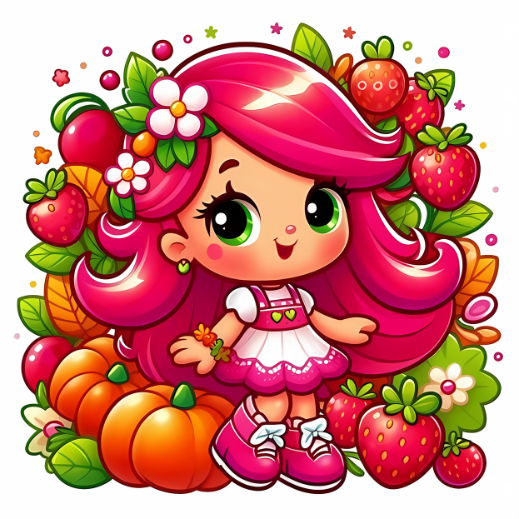 Strawberry Shortcake In A Pumpkin Patch High Quality Images