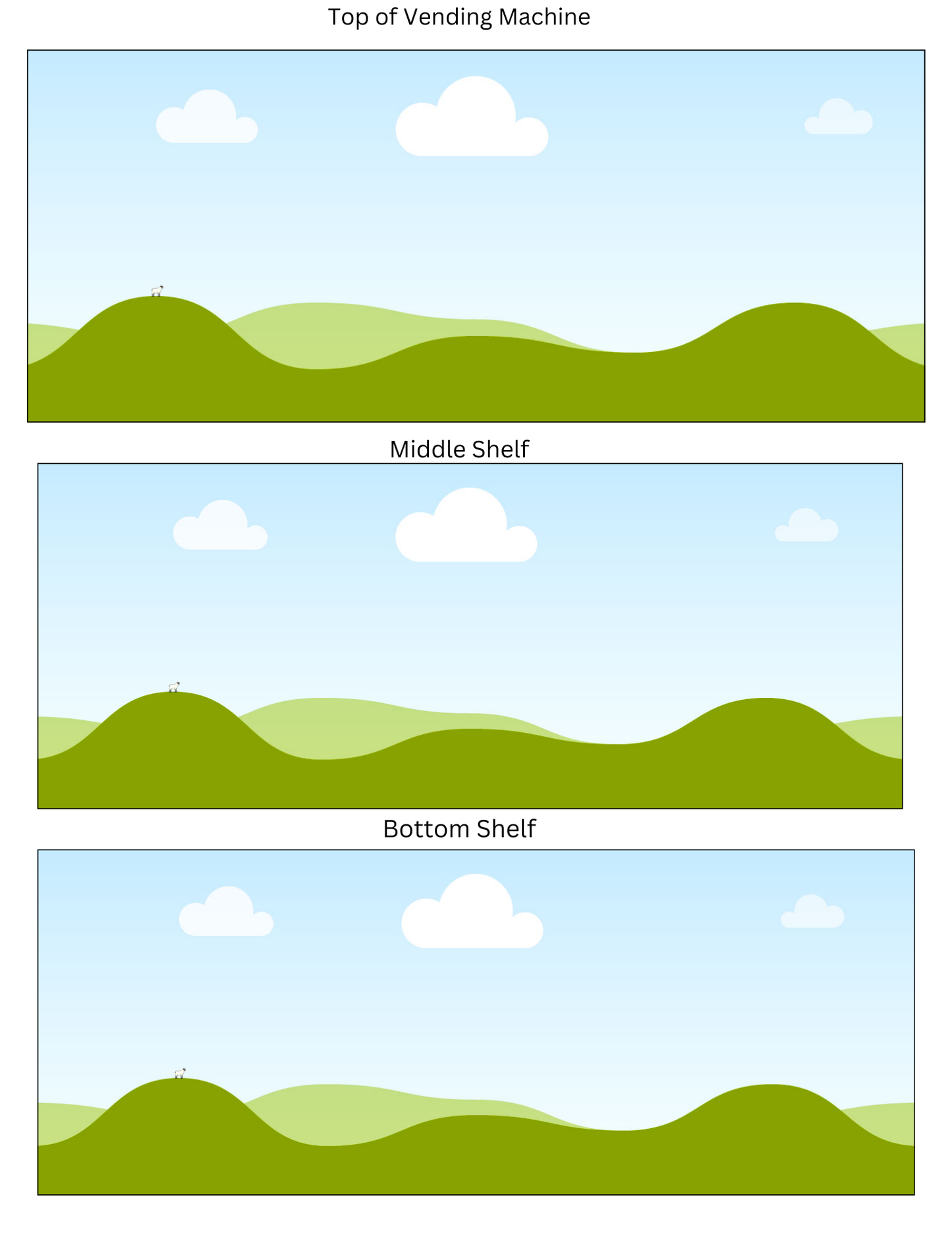 Vending Machine Templates. Sizes 8x10, 12x16 and 16x20. All editable and easy to put together.