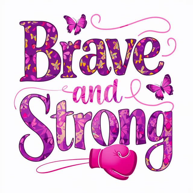 Brave and Strong October Awareness Designs