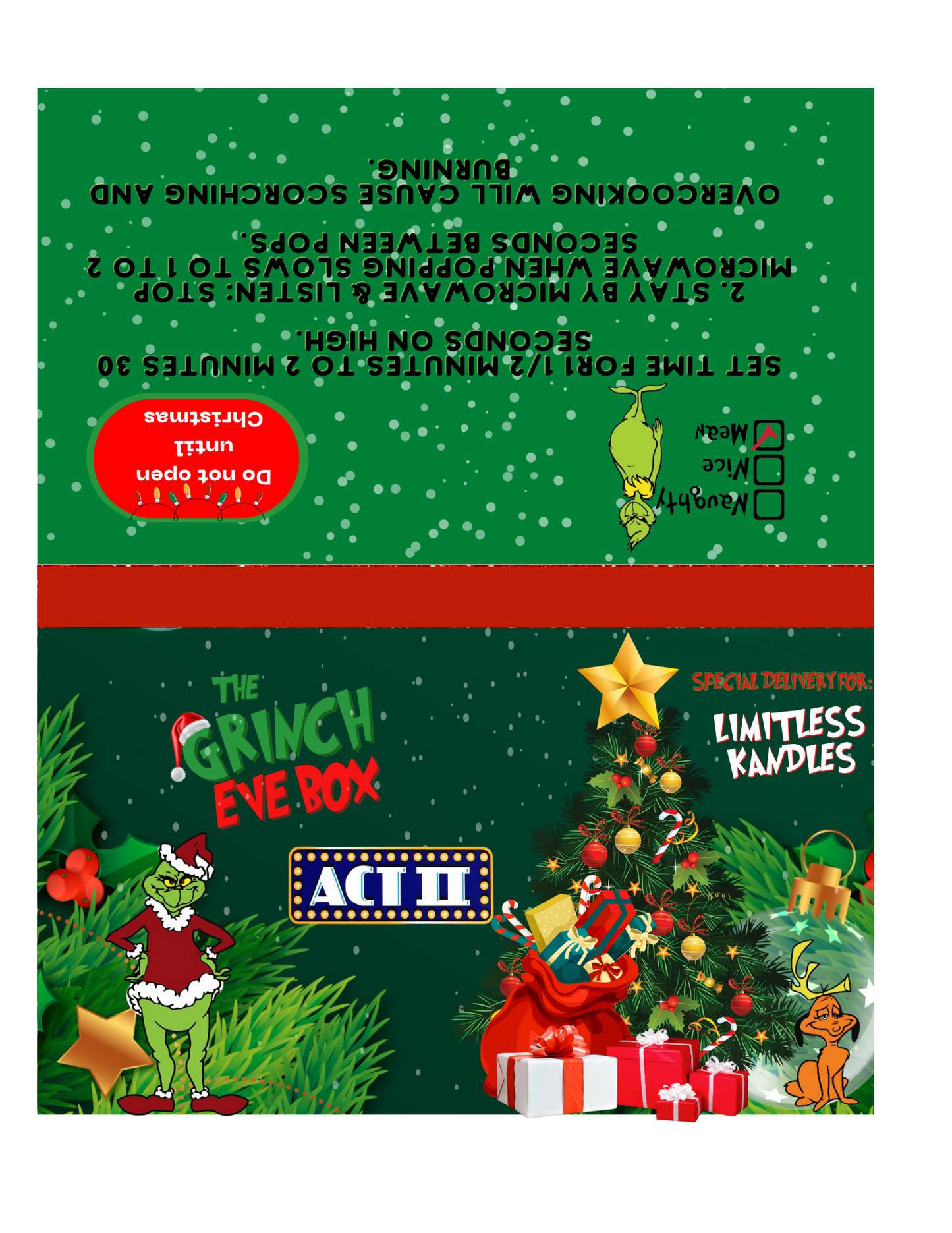 Christmas Grinch Party Favor Templates