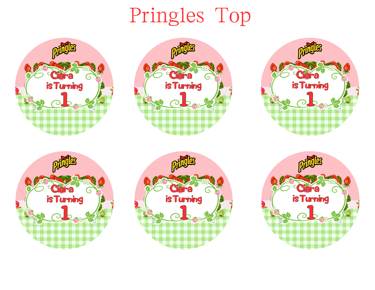 Strawberry Party Favor Templates