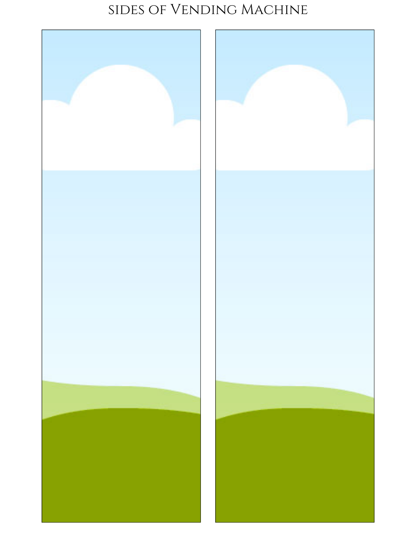 Vending Machine Templates. Sizes 8x10, 12x16 and 16x20. All editable and easy to put together.