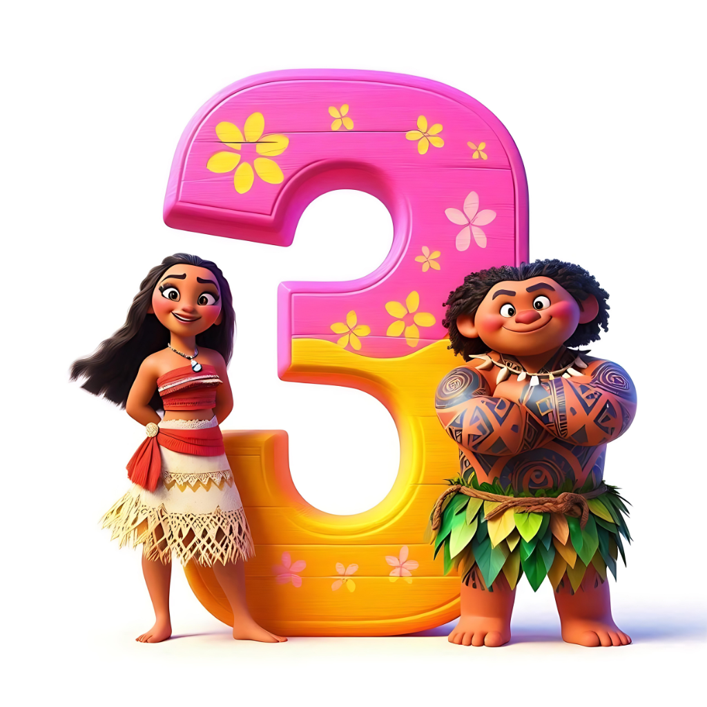 67 Moana Alphabet, Numbers and 10 FREE Bonus Designs. High Quality Designs