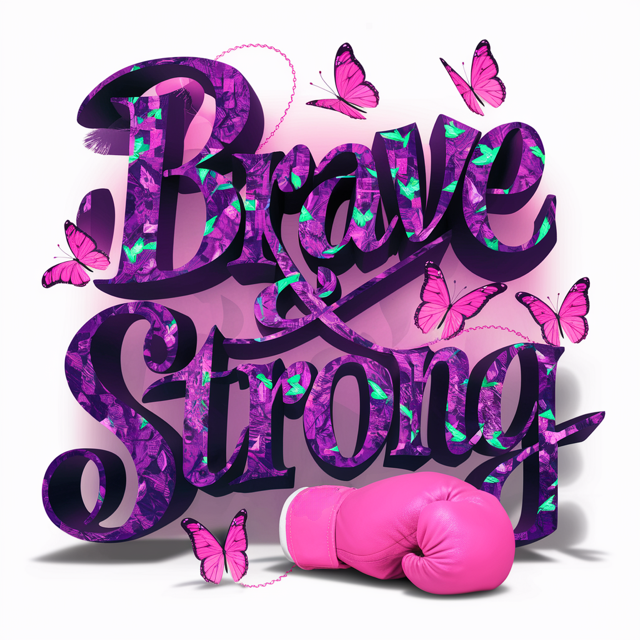 Brave and Strong October Awareness Designs