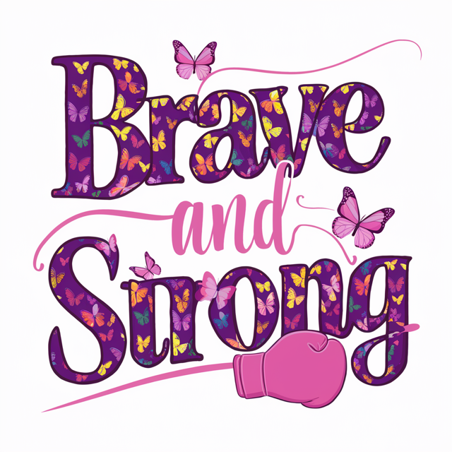 Brave and Strong October Awareness Designs