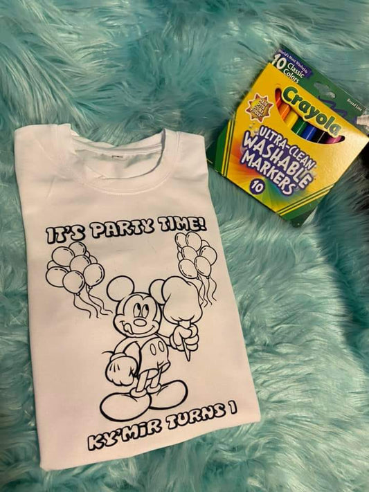 Coloring shirts Upload your child’s name and birthday age