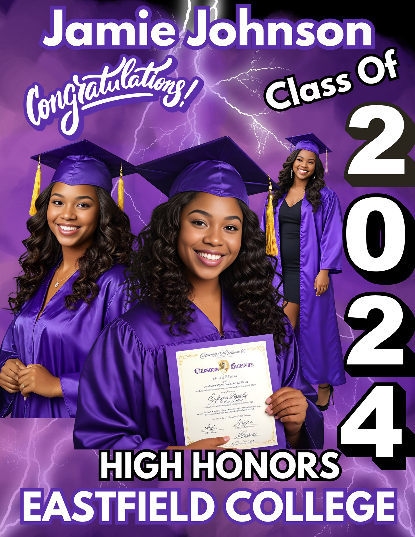 3 "Graduation" Canva editable templates