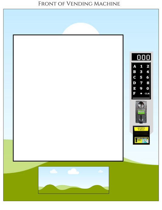 Vending Machine Templates. Sizes 8x10, 12x16 and 16x20. All editable and easy to put together.