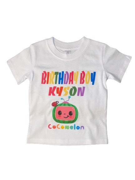 Custom birthday shirt Upload your child’s name and character