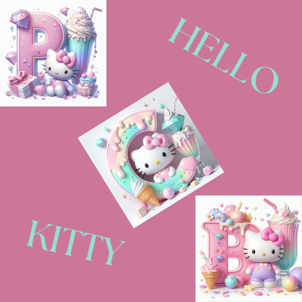 Hello Kitty Alphabet Sundae Designs (27)