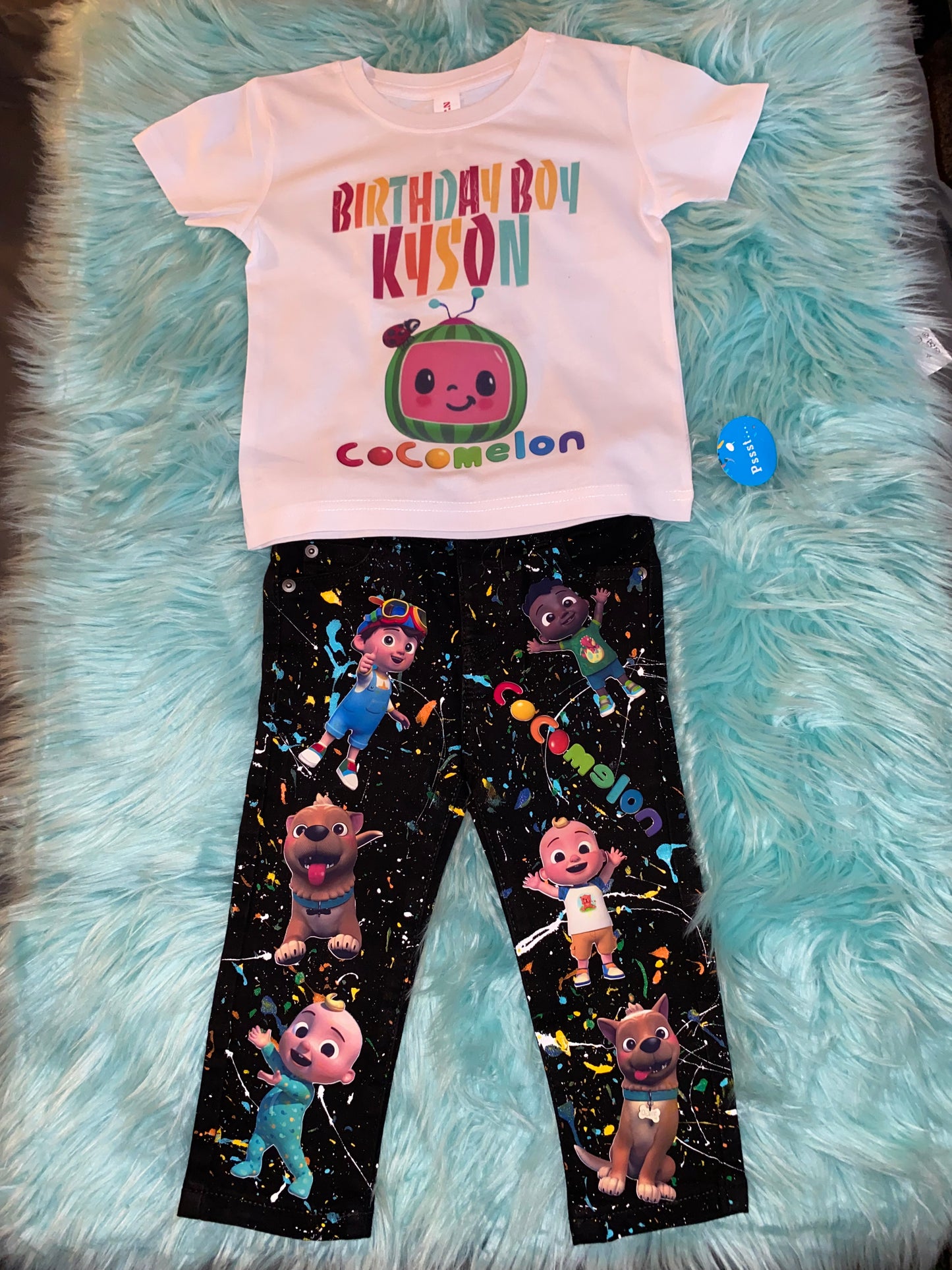 Custom shirt and pants upload your wording and character