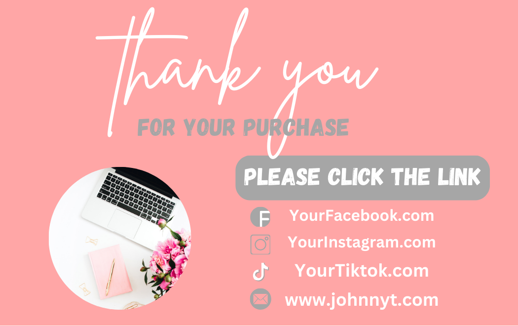 Editable Thank You Business Cards